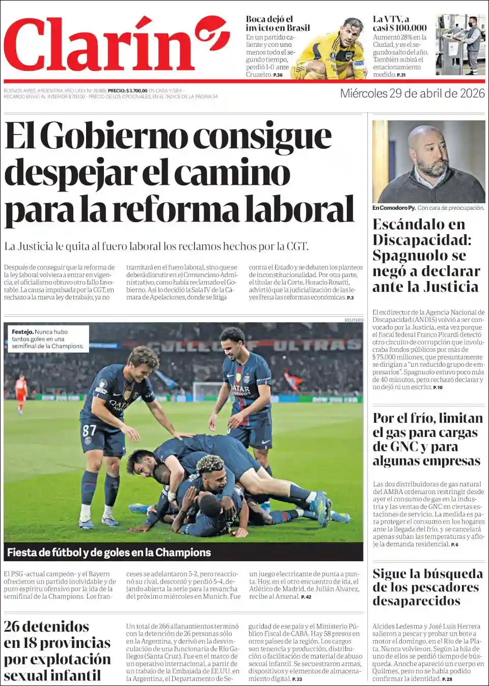 Evolucion Streaming | FM PUPULAR CUENCA - Tapa del diario Clarin