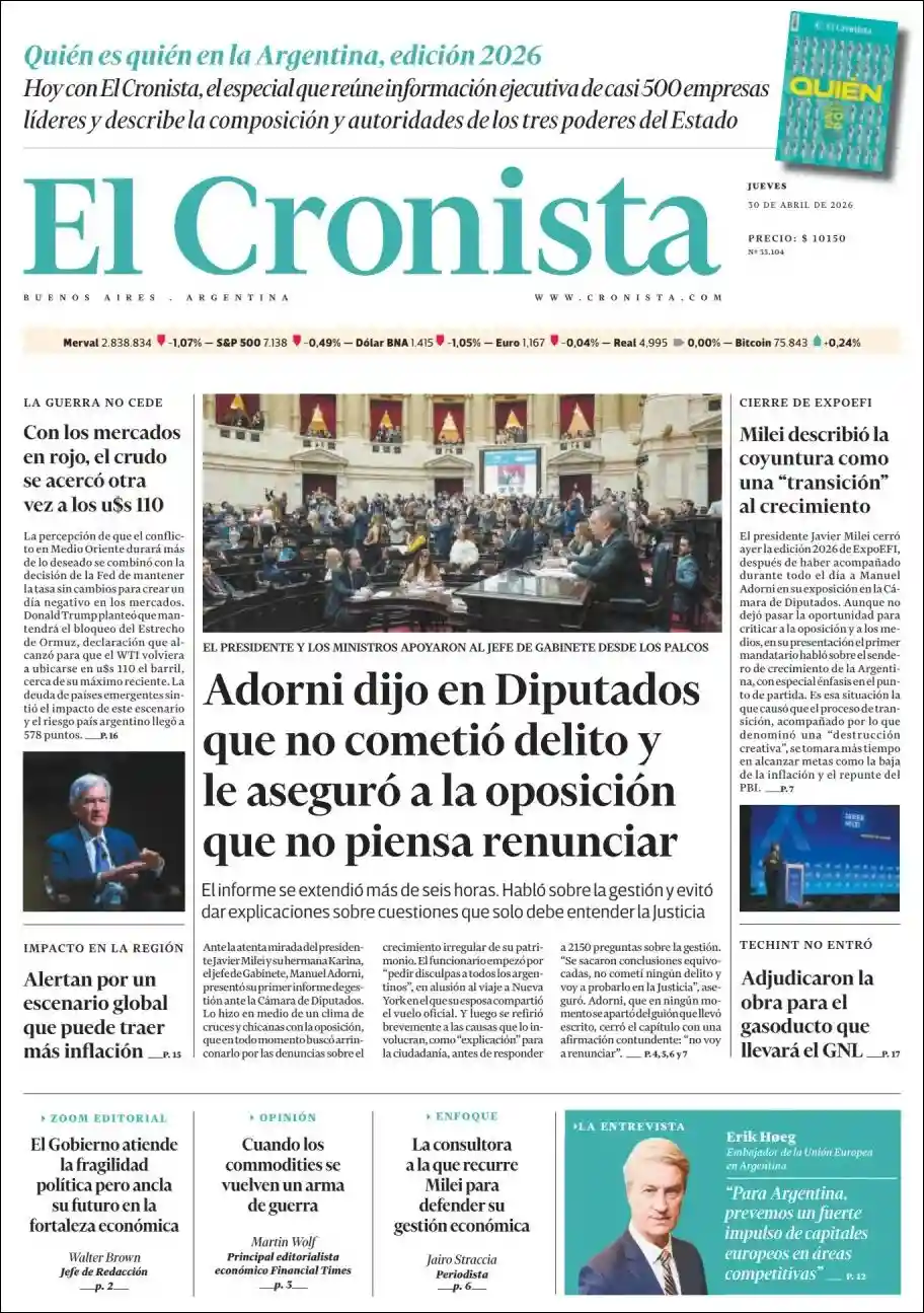 Evolucion Streaming | FM PUPULAR CUENCA - Tapa del diario Cronista