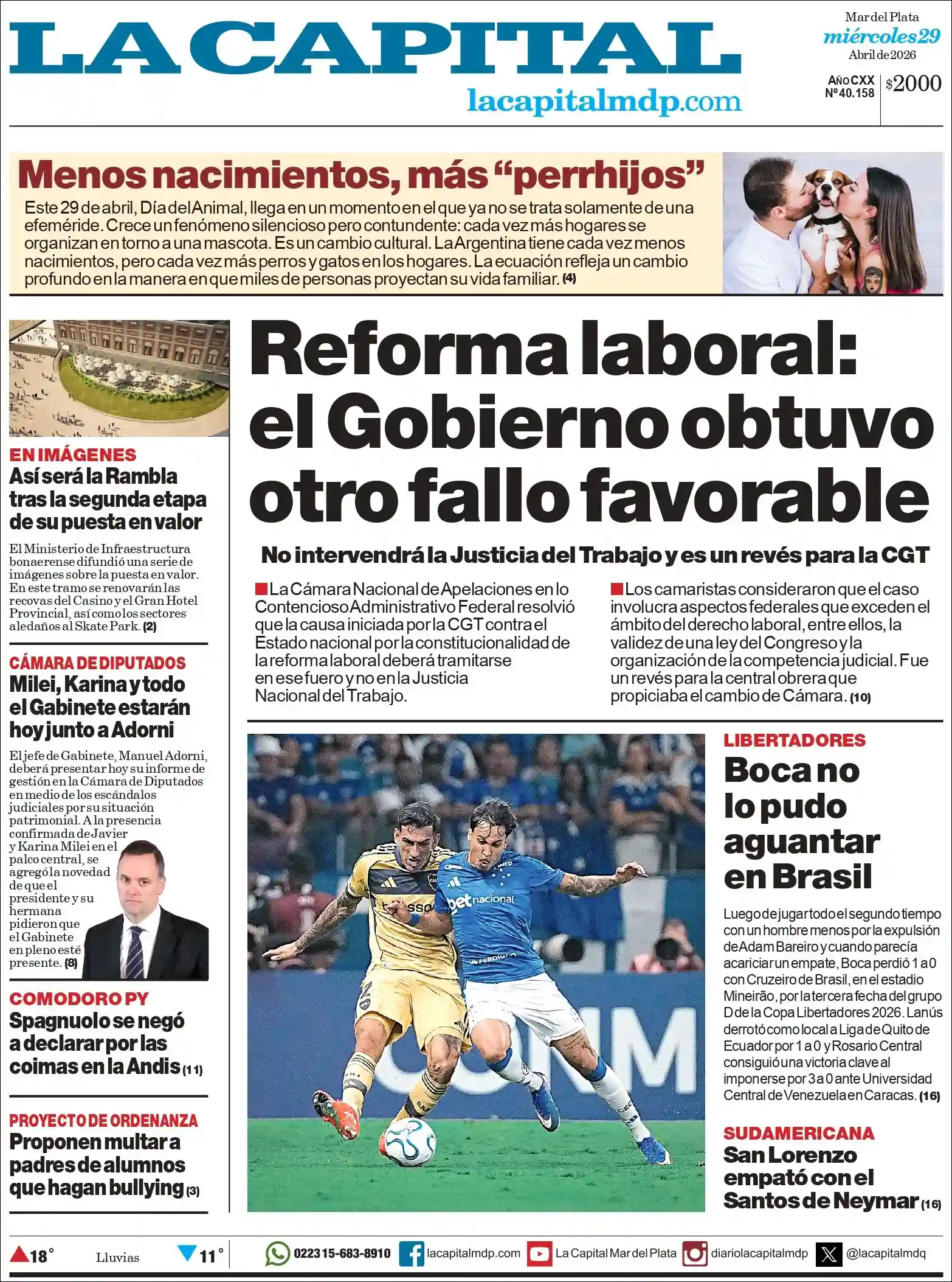 Evolucion Streaming | FM PUPULAR CUENCA - Tapa del diario La Capital